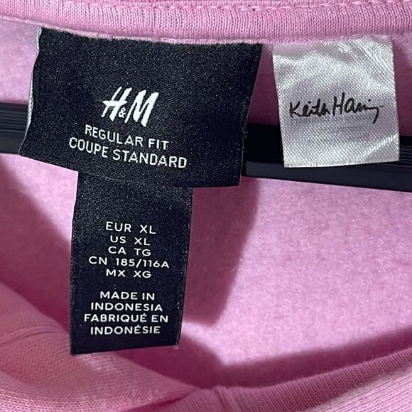 Keith Haring H&M Pink Hoodie with Heart Detail - Picture 4 of 7